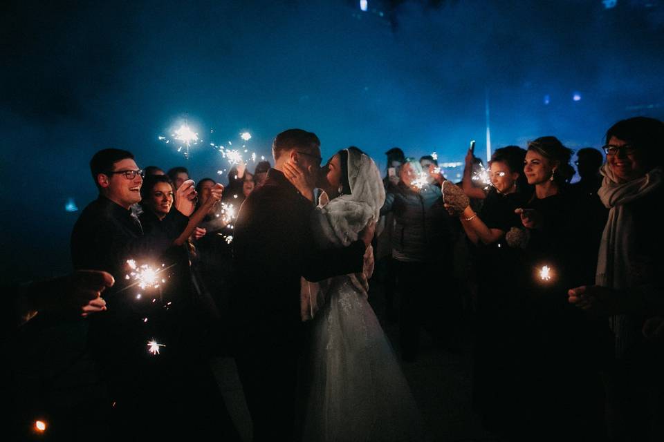 Rooftop sparklers