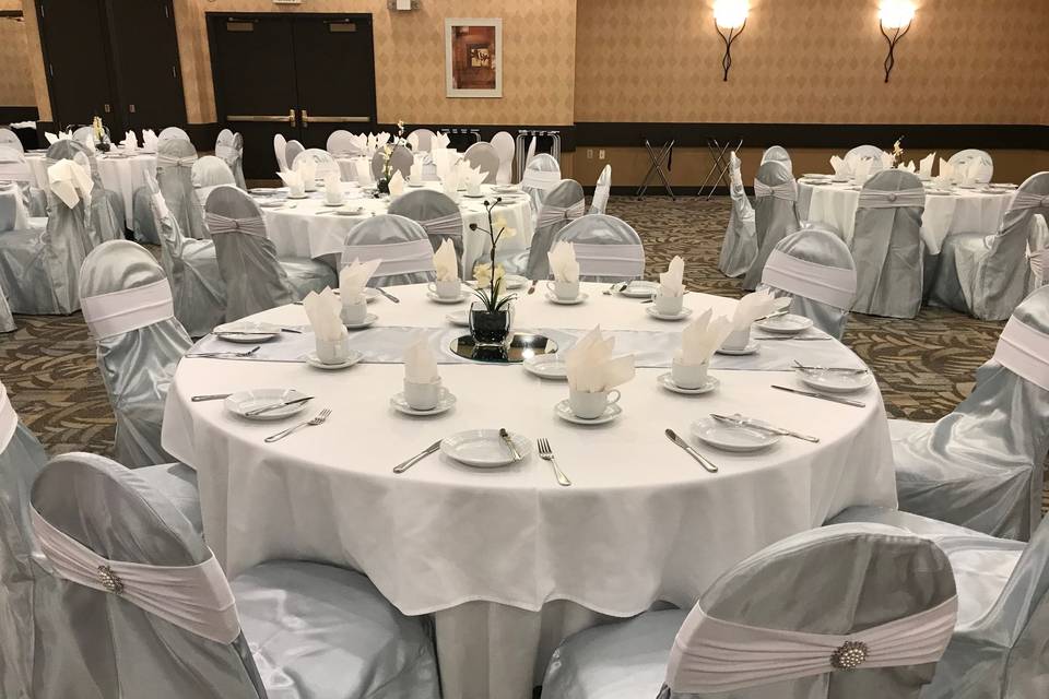 Tablecloths, chair covers, Bac
