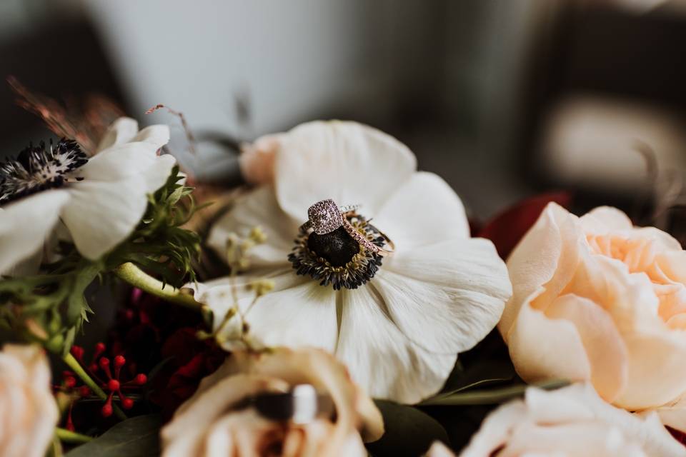 The ring and flowers - Nicole Durkan Photography