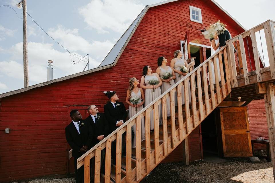 Barn Wedding Party