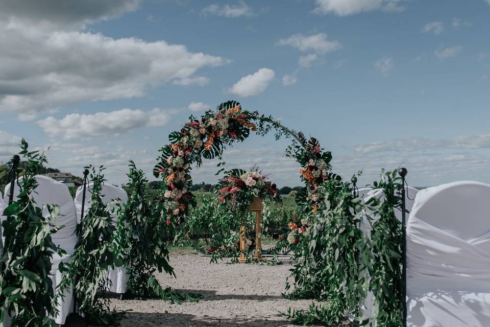 Ceremony with cute ring bearer