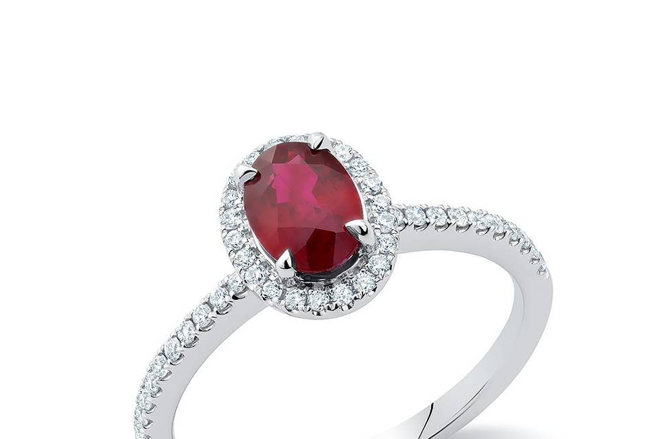 18K gold, ruby, diamonds