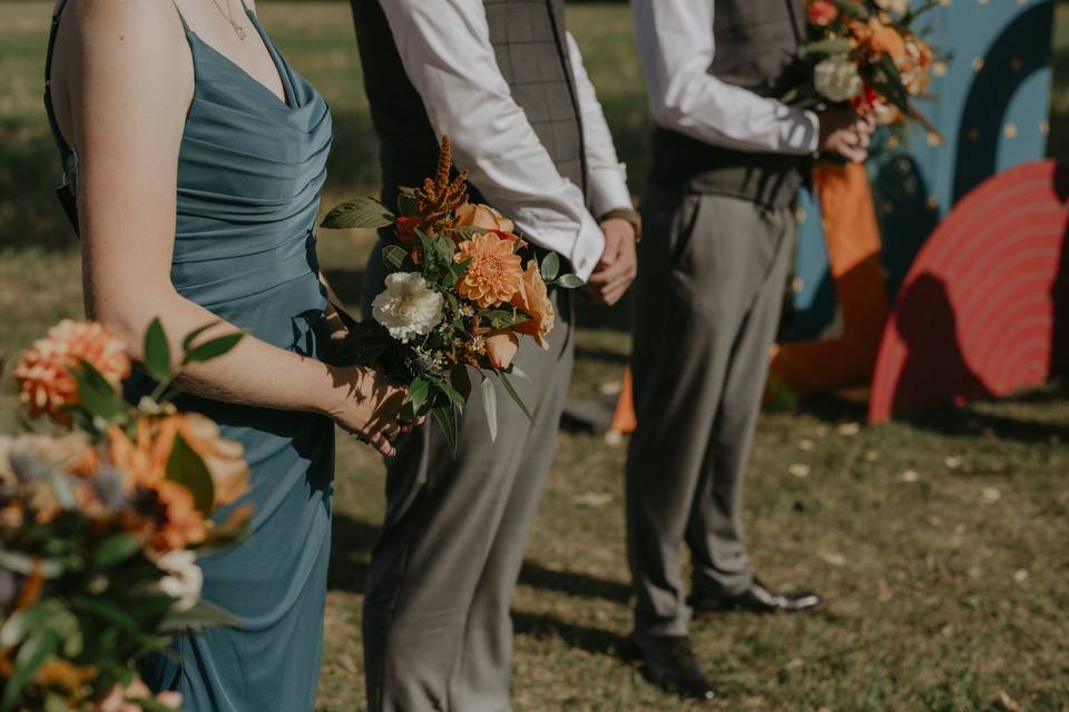 Matching bouquets