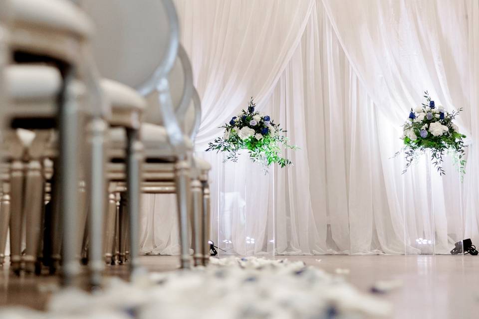 Close up of the aisle