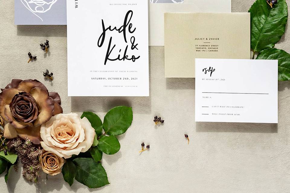 Invitation flatlay