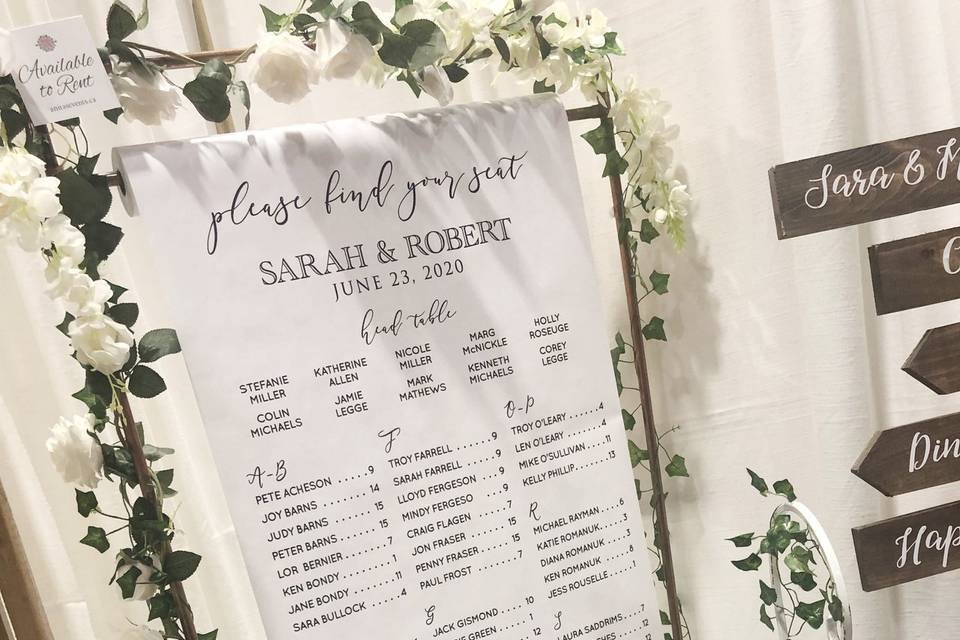 Seating Chart Scroll