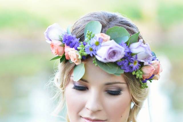 Wedding Bouquet and Crown