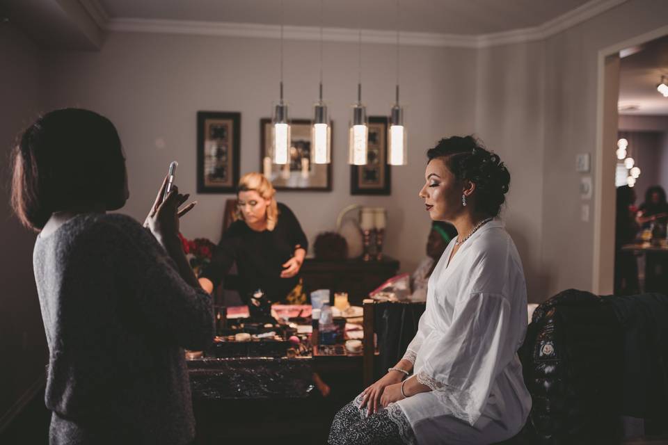 Bride Getting ready