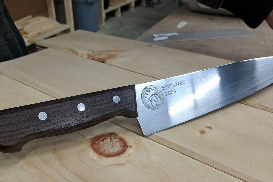Branded Knife Blade