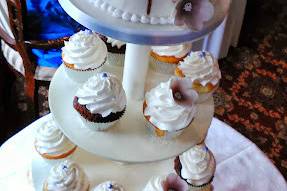 Custom cupcake wedding cake