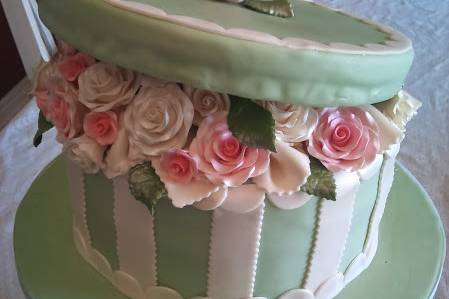 Custom romantic wedding cake