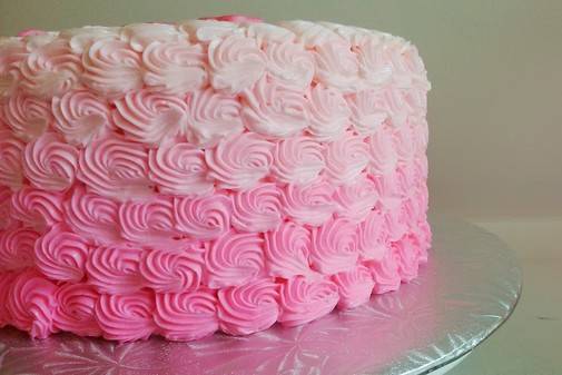Pretty pink custom cake