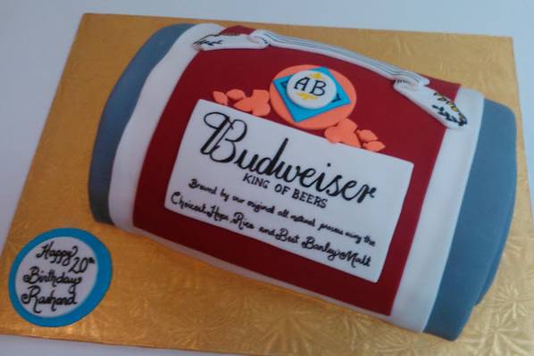 Custom beer birthday cake