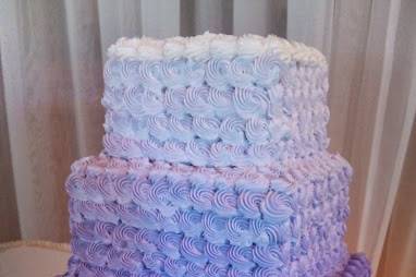 Custom purple ombre cake