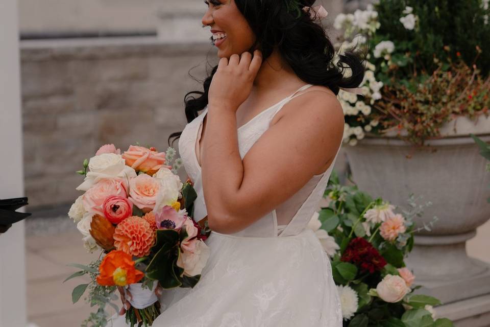 Beautiful Bride in the moment!