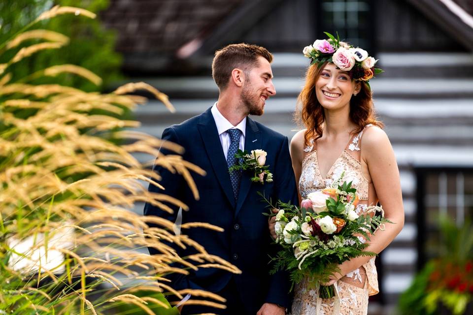 Flower crown and bouquet