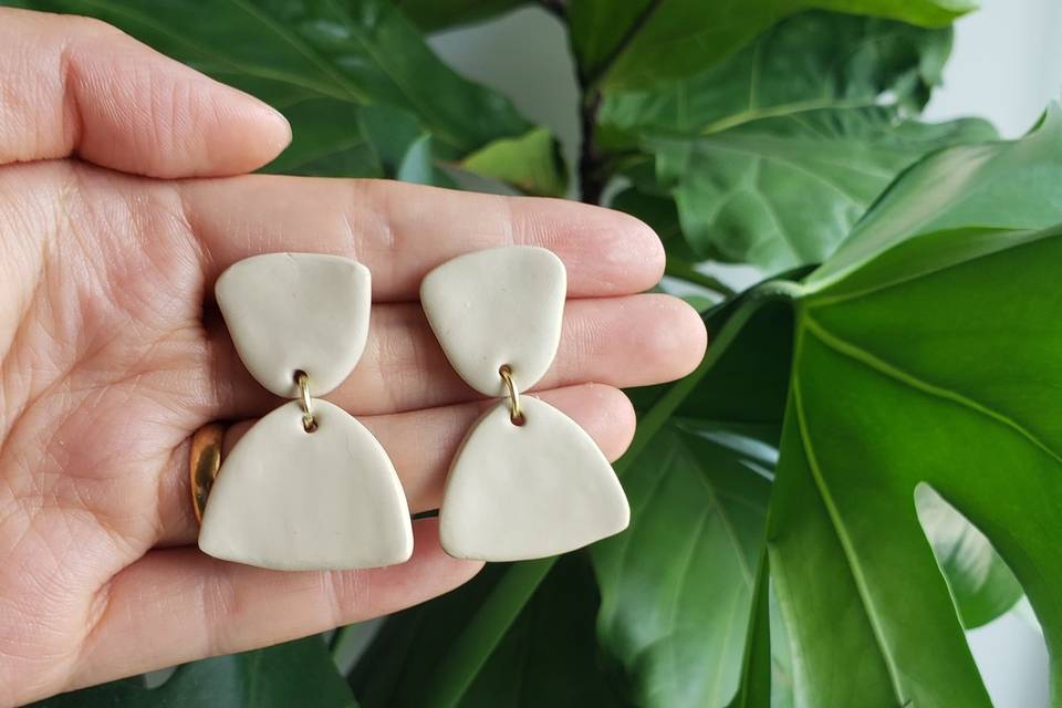 Personalized clay earrings