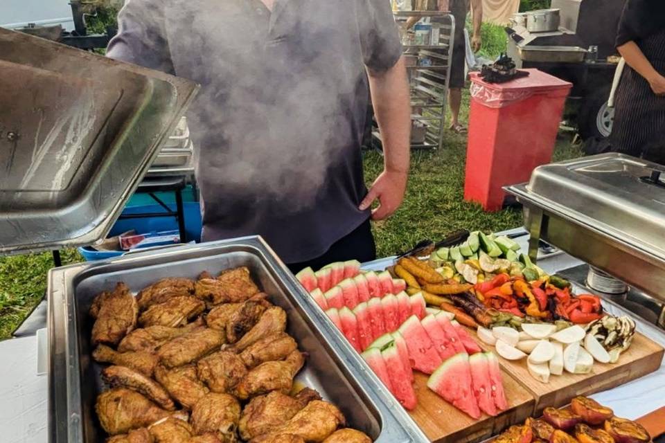 Wedding buffet service