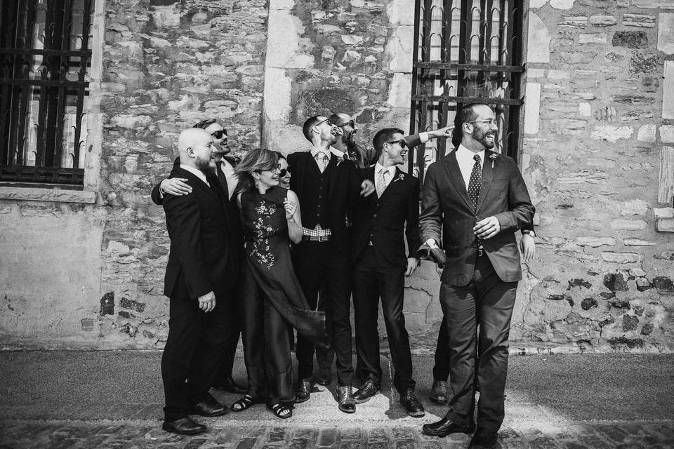 Fun groomsmen portrait