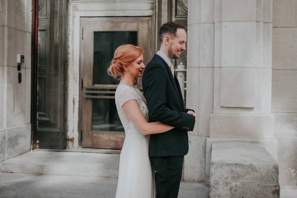 Bride and Groom first look