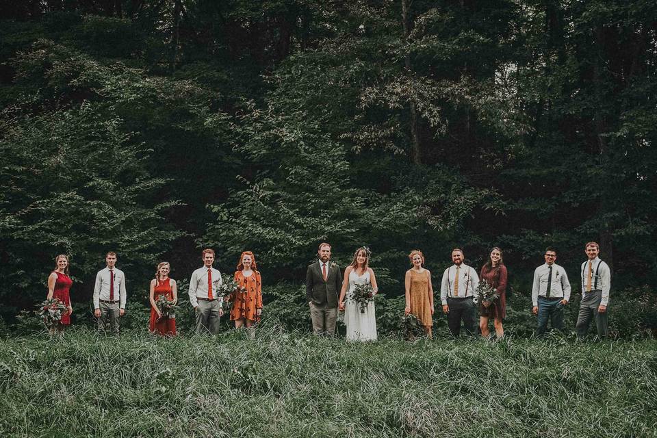 Vermont wedding in forest