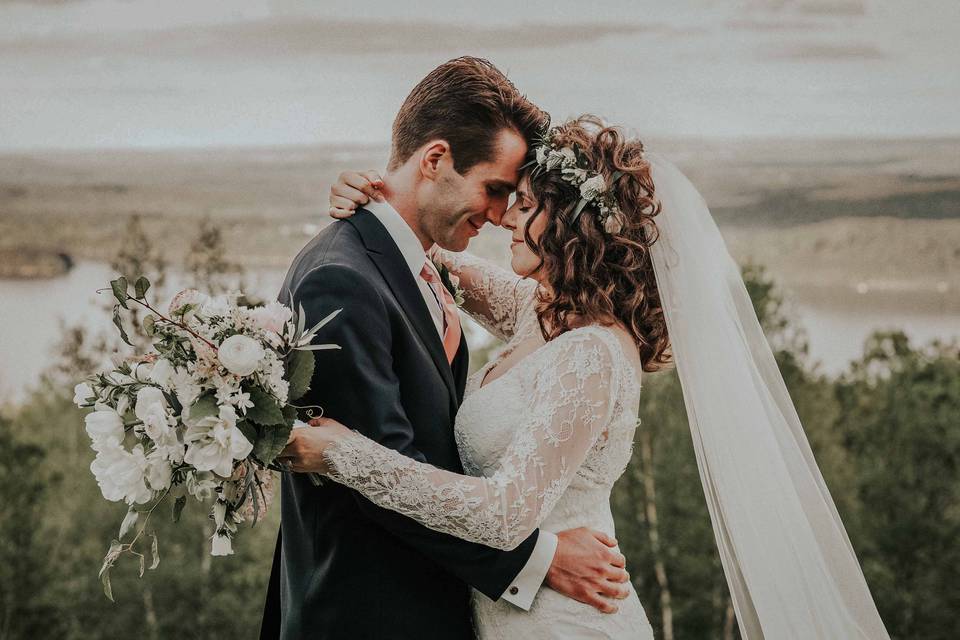 Bride in forest