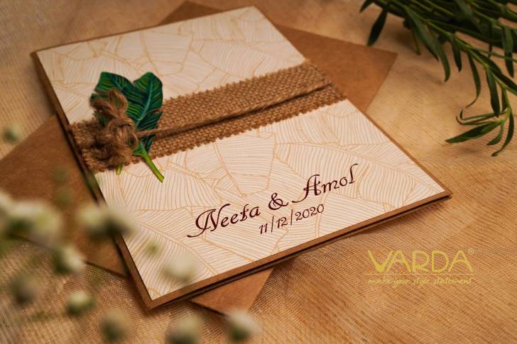 Ecofriendly wedding invitation