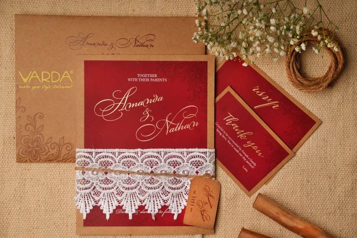 Ecofriendly wedding invitation