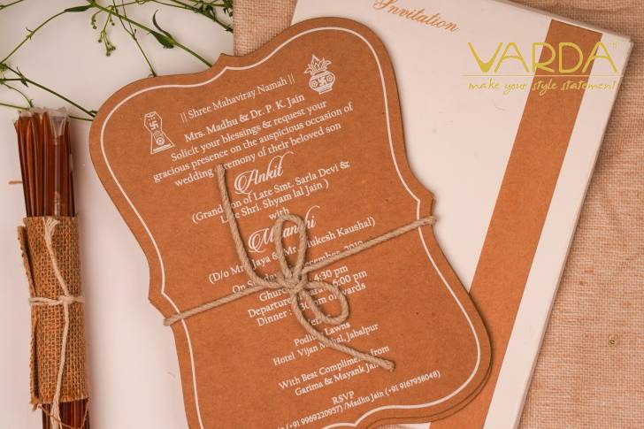 Ecofriendly wedding invitation