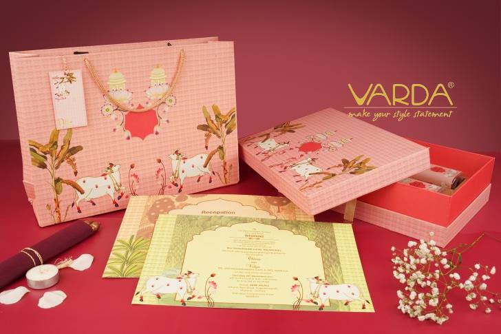 Modern wedding invitation card