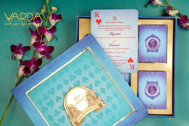 Modern wedding invitation card