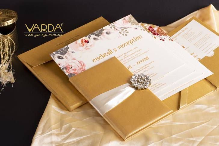 Luxury wedding invitation card