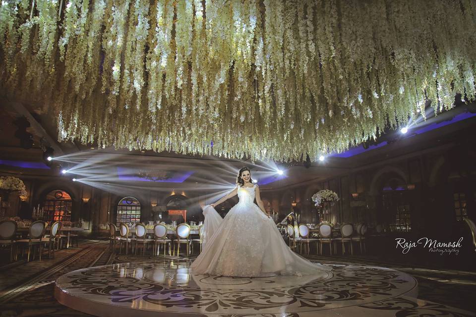A bright wedding portrait