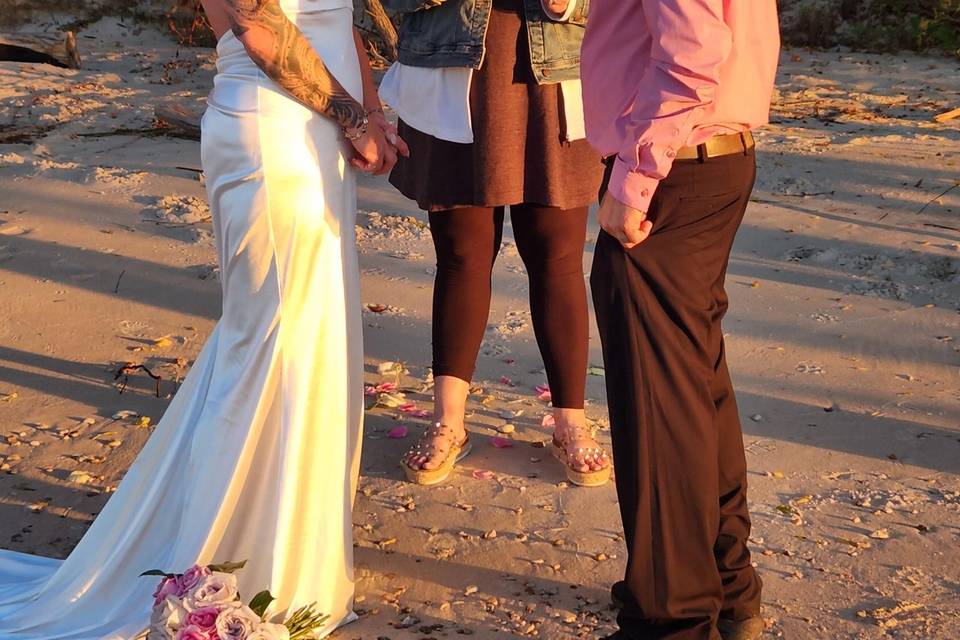 Lake side, sunset ceremony