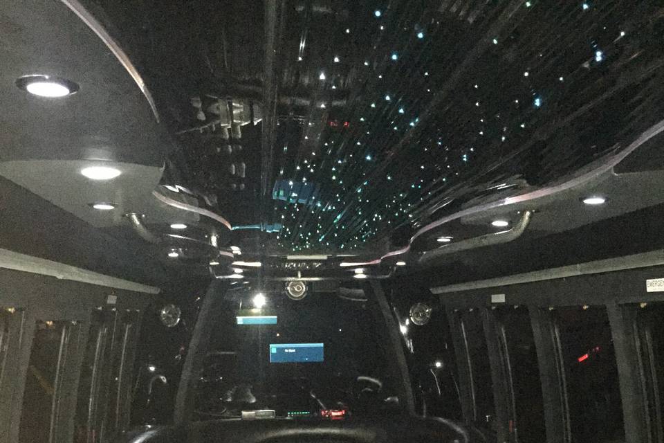 Limo bus interior