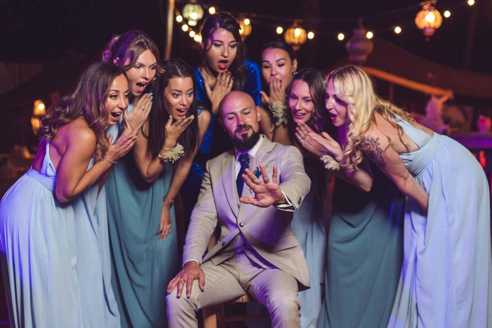 Groom & Bridesmaids fun