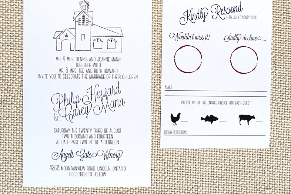 Winery Wedding Set