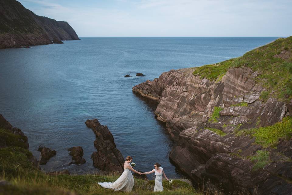 East Coast Trail Wedding Photo