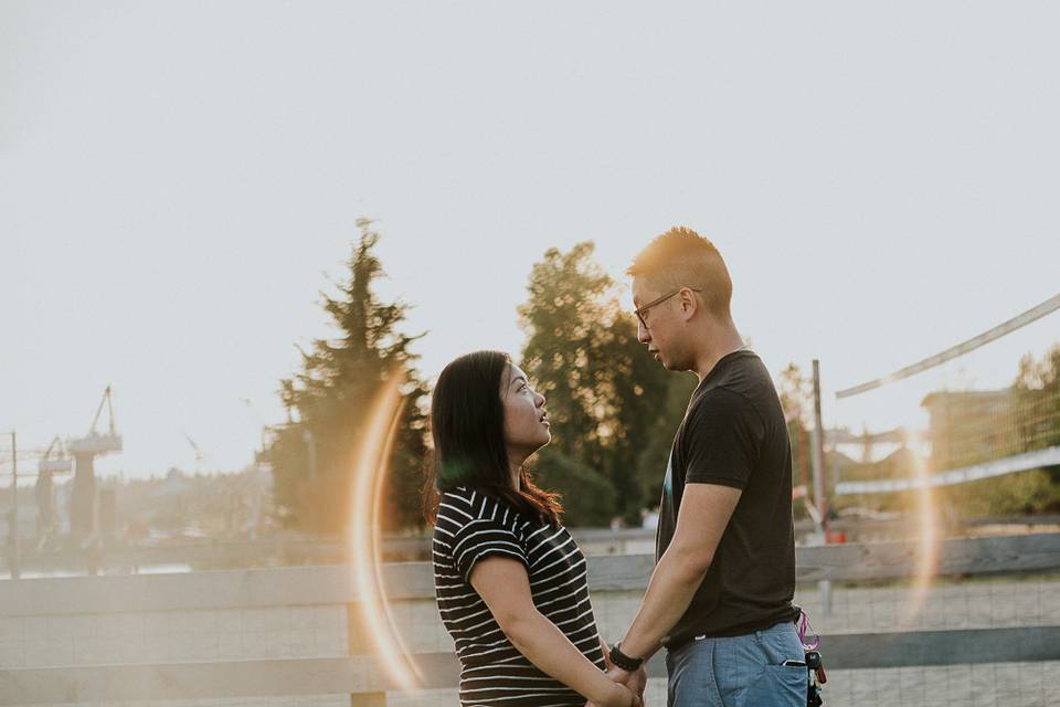 Holding hands