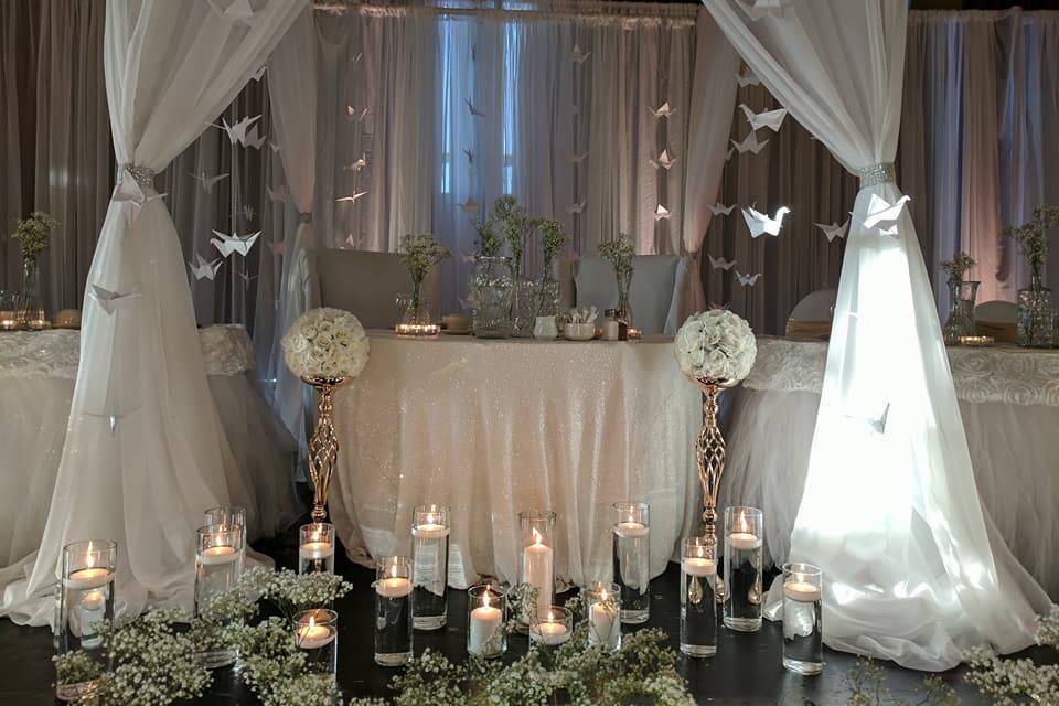 Romantic sweetheart table