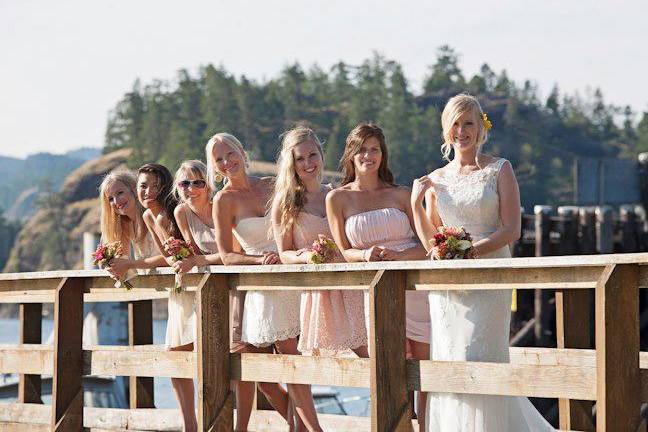 Heriot Bay, British Columbia bridesmaides