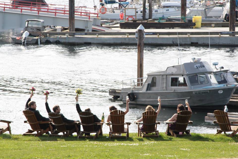 Heriot Bay, British Columbia wedding party