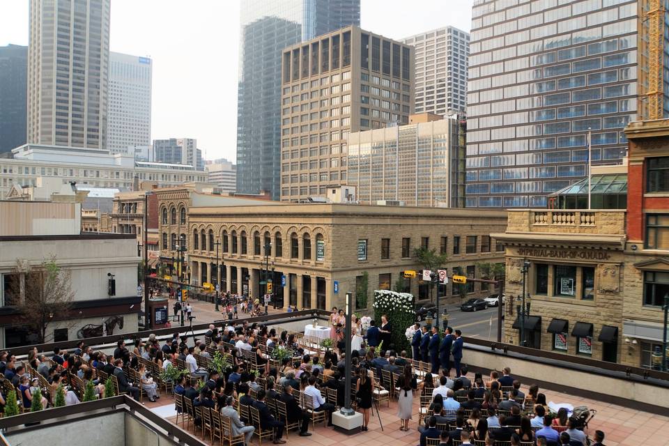 Rooftop ceremony