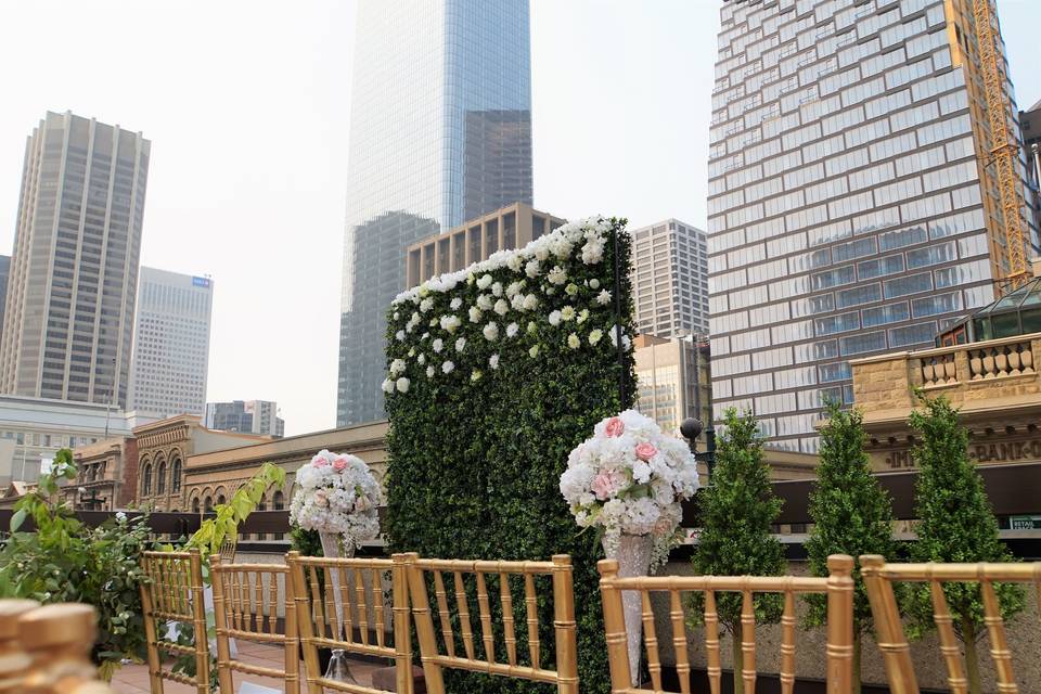 Rooftop ceremony