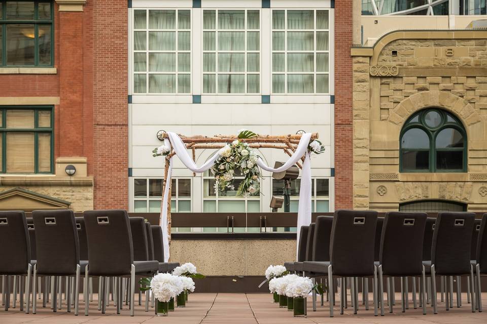 Rooftop ceremony