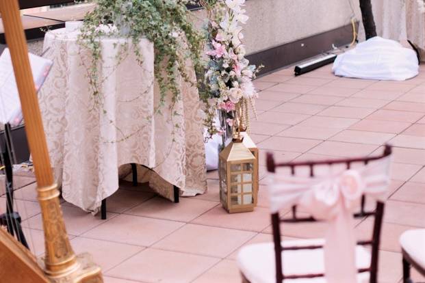 Rooftop patio wedding ceremony