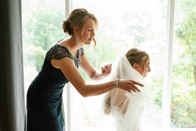 Bride getting ready
