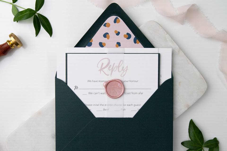 Assembled invitation suite