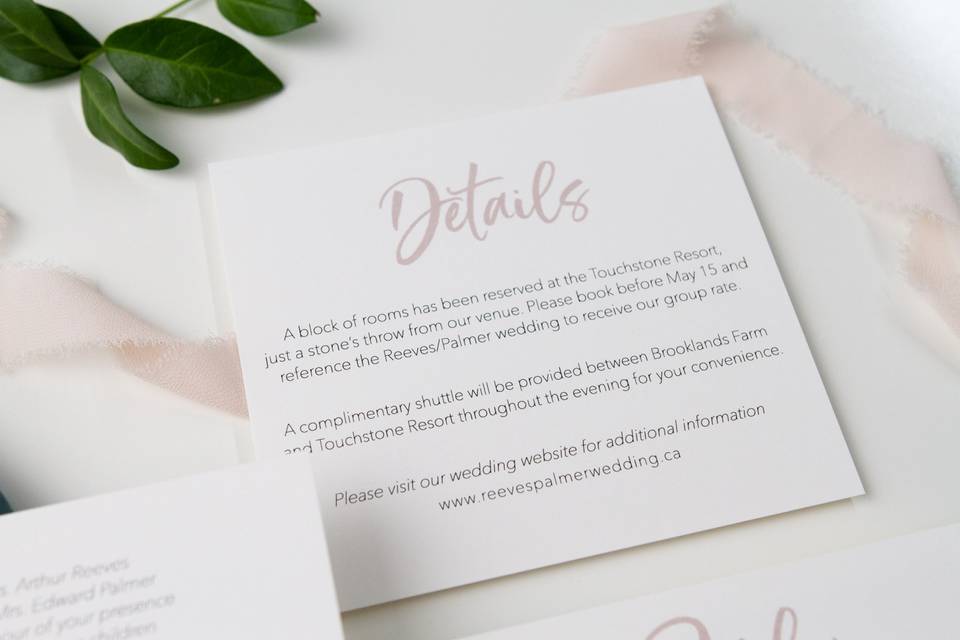 Blush details card