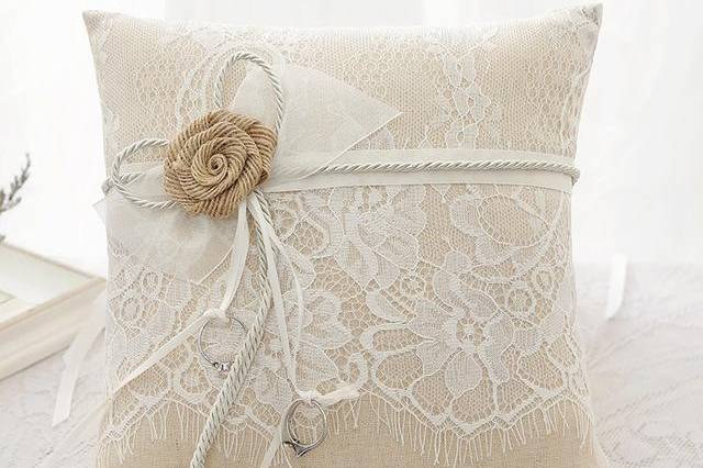 RUBIHOME Ring Pillow Wedding W